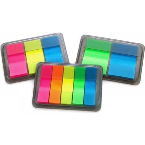 JESJELIU 1 PC Fluorescen Sticker Bookmark Marker Memo Flags Index Pad Tab Sticky Notes