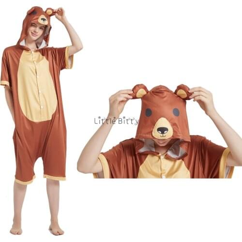 Summer Animal Pajamas For Boys Girls Unicorn Kigurumi Sleepwear Clothing Short Sleeve Pyjamas Onesies Hooded Jumpsuit Pajamas