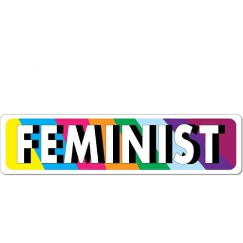 Cool Car Stickers Feminist Colourful Girl Power Sign Funny Vinyl JDM Bumper Truck Graphics Decal