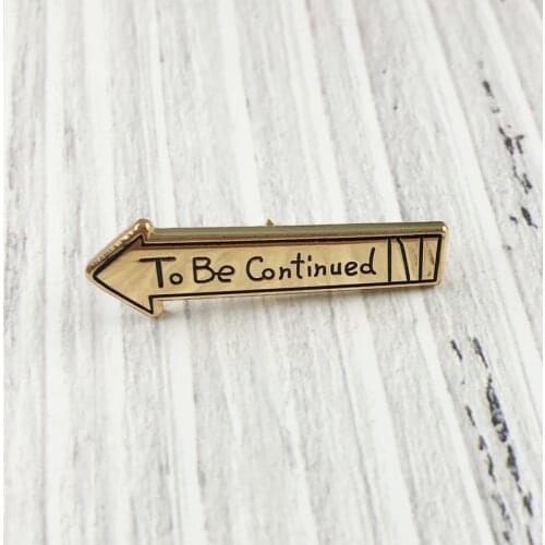 2021 Anime JoJos Bizarre Adventure Golden Wind Pins To Be Continued Arrow Badge JJBA Anime Art Collectible Brooch For Gift