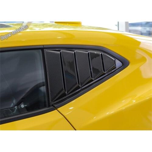 Lapetus For Chevrolet Camaro 2016 2017 2018 ABS Rear Side Window Vent Louvers Scoop Bumper Protection Cover Trim