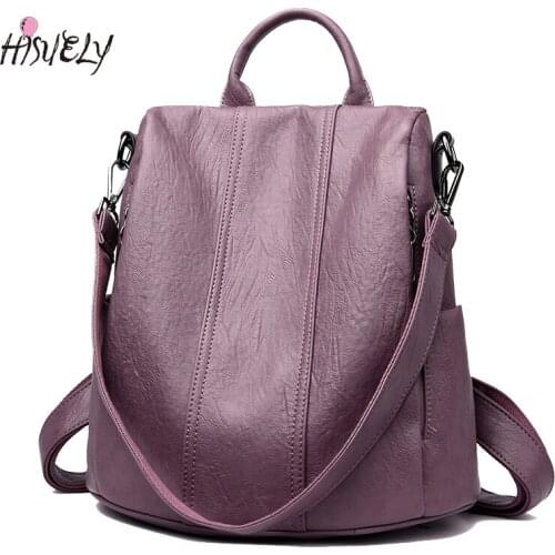 HISUELY Fashion Simple Backpack Female Waterproof Backpacks for Women Large Capacity School Bags for Girls Anti-theft Travel Bag