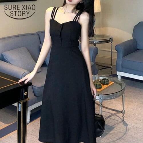 2021 Summer New Sexy Ladies Mini Skirt Retro Strapless Slim Female Little Black Dress Suspender Dress Vestidos 14946