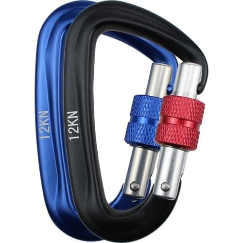 Professional Carabiner D Shape 12KN Rock Climbing Buckle Security Safety Master
