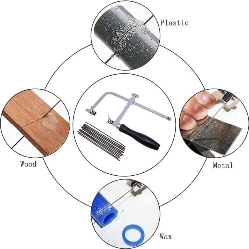 Professional Adjustable Saw Bow with 144 Piece Saw Blade Jewelry Making Tool Hand DIY