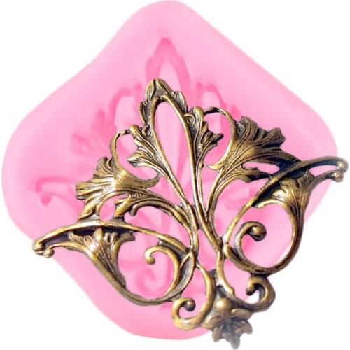 Scroll Leaves Silicone Mold Relief Border Fondant Mould Cake Decorating Tools Polymer Clay Candy Chocolate Gumpaste Moulds