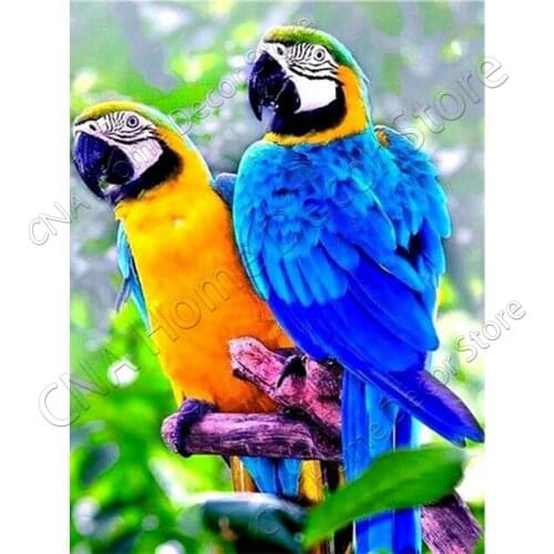 RA0690 Full Square/Round Drill 5D DIY Diamond Painting "Color parrots" Embroidery Cross Stitch Mosaic Home Decor Gift