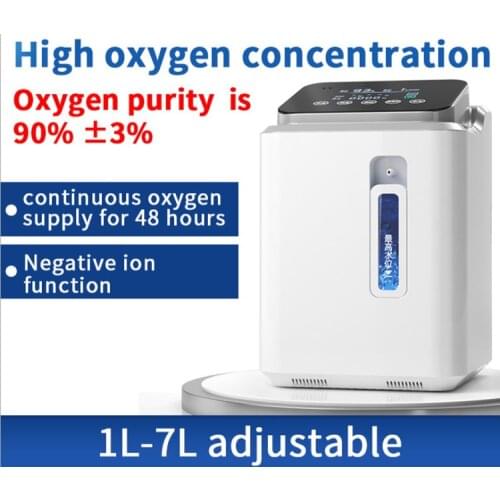 Hot Sell 1-7L Portable Oxygen Concentrator Home Care Medical Equipment Atomizer Oxygen Generator