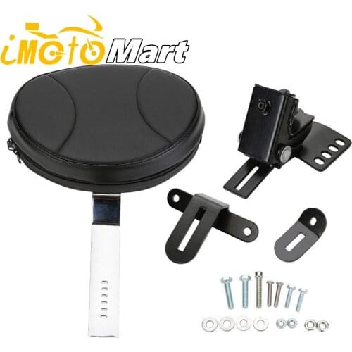 Motorcycle Adjustable Plug In Driver Rider Seat Backrest Kit For Harley Touring Electra Road Street Glide FLTR FLHT FLHR 97-19