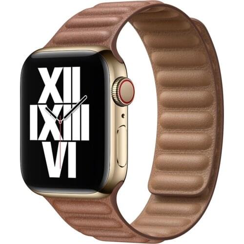 Strap For apple watch band Leather link loop 44mm 40mm iWatch series 6 SE 5 4 3 2 1 watchbands bracelet 42mm 38mm Wristbands