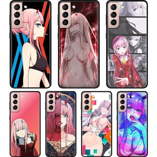 Silicone Case For Samsung Galaxy S21 S20 Ultra S10 Lite S9 S8 Plus S10e S7 Edge Cover Anime Zero Two Darling in the FranXX Funda