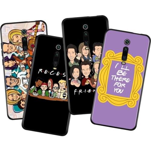 Cartoon Friends TV Silicone Cover For Xiaomi Redmi K40 Gaming K30i K30T K30S K30 Ultra K20 10X Pro Black Phone Case