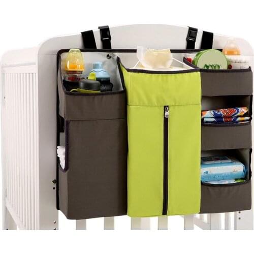 Foldable Baby Bed Crib Organizer Hanging Bags For Newborn Baby Bedding Organizer Diaper Storage Bag Nursing Toys Bags For Kids