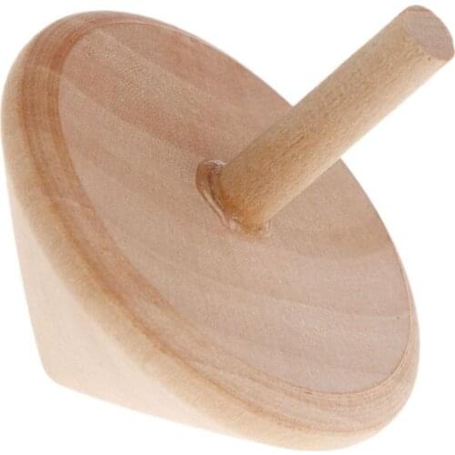 High Quality No Paint Wooden Spinning Tops DIY Gyroscope Toys Kids Toy Art Craft H9EF