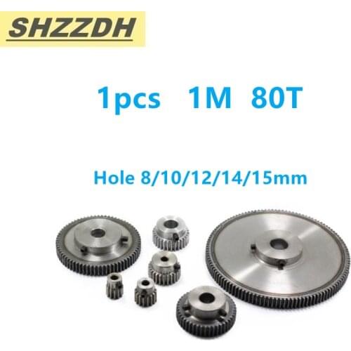 1PCS 1 Mould Belt Gear 80T Standard Hole 8mm/10mm/12mm/14mm/15mm Motor Gear Rack Accessories