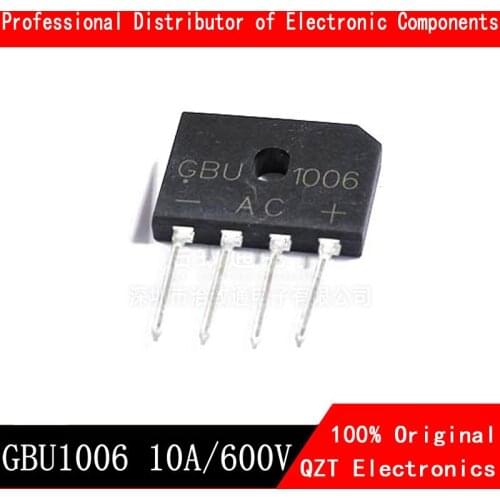 10pcs/lot GBU1006 10A 600V DIP4 new original In Stock