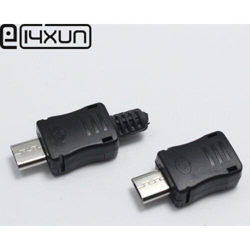 10pcs Micro USB 5 Pin T Port Male Plug Socket Connector&Plastic Cover for DIY Dropshipping Top Sale