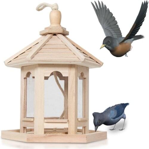 1000ml Hanging Wild Bird Feed Dispenser Seed Container Feeder Birdhouse Decor