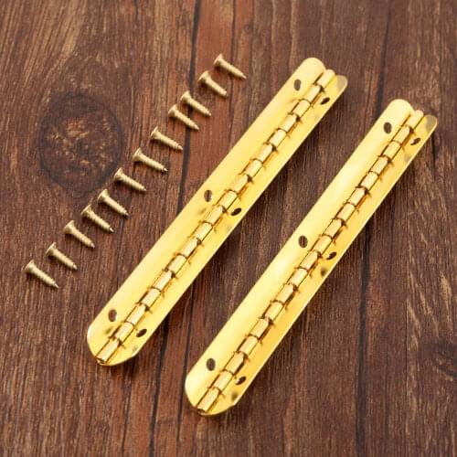 1 Pair Cabinet Drawer Door Hinges Furniture Fittings Antique Jewelry Wood Boxes Decorative Hinges Furniture Hardware 100*9mm