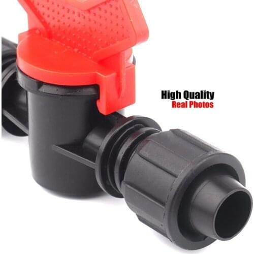 20pcs 16 Drip Irrigation PE Pipe Valve Connector 16mm Water Tape Joint Fittings Watering System Lock Nut Tube Hose Connectors