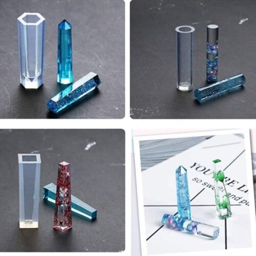 20Pcs Sphere Cube Pyramid Coaster Tube Pendant Resin Epoxy Silicone Molds Kit