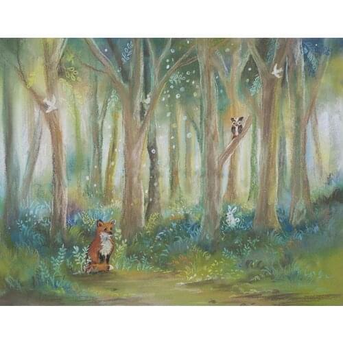 2020 newborn backdrops photo studio vinyl paint animals forest kid Photography backdrop for photo Studio props photophone NB-200