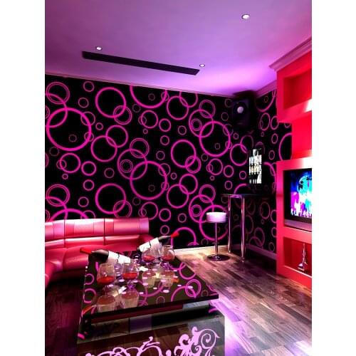 Beibehang minimalist 3d flooring wallpaper for living room circle circle TV backdrop bedroom bedroom non woven wall paper behang