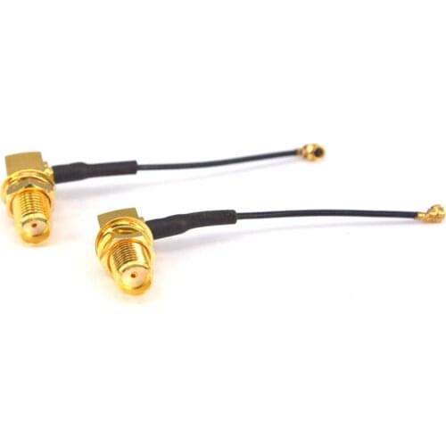 5 Pieces Antenna WiFi Pigtail Cable SMA Female Right Angle Bulkhead to Ufl./ipx 1.13 Cable 5cm for FPV Drone Multicopter