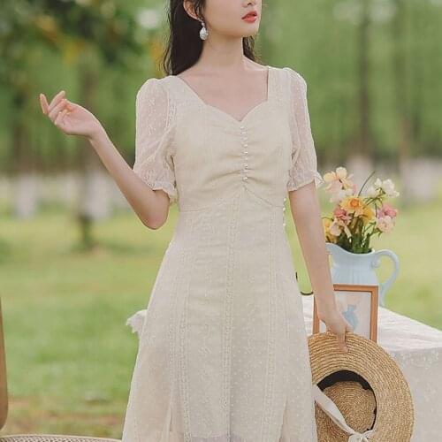 AIWOTWOTONG Solid Summer Dresses