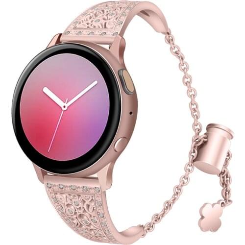Women Bracelet for Samsung Galaxy Watch 42mm Strap R810 Watch Active 2 44mm 40mm R500 Jewelry Band 20m Stainless Steel Girls