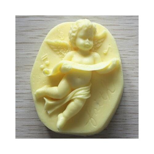 C340 soap mold/handmade soap mold/silicone mold/soap die/candle die little angel