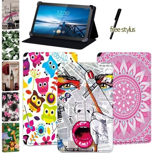 Tablet Case Cover for Lenovo Smart Tab M10/Smart Tab M10 LTE/Smart Tab (M8/M8 LTE)/Tab M10 Old ImageLeather Tablet Case + Stylus