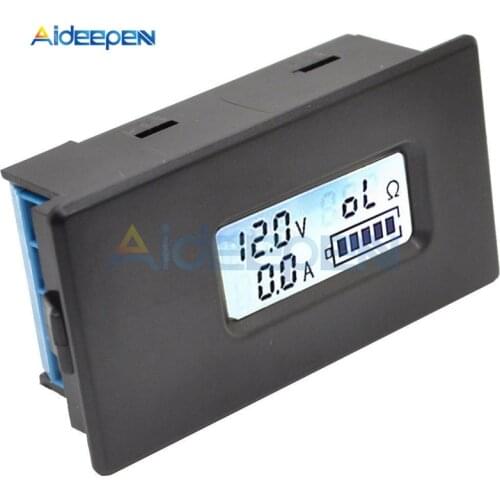 2.8-30V 0-10A LCD Digital 18650 18350 26650 Lithium Battery Capacity Indicator Voltmeter Voltage Current Tester With Case