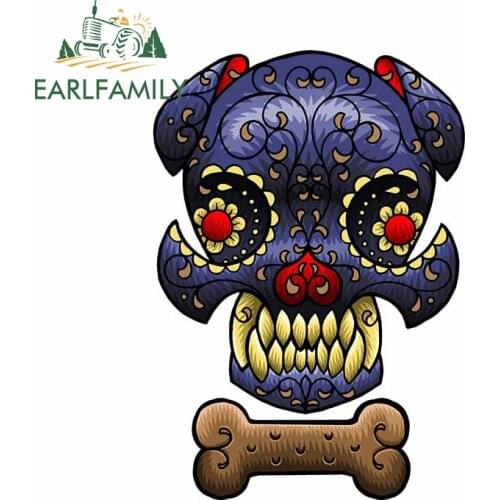 EARLFAMILY 13cm x 9.2cm for Boston Terrier Sugar Decal Snowboard Kids Room Car Stickers Silhouette Camper Surfboard Decoration