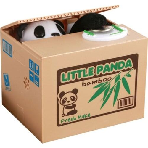 Panda Cat Thief Money boxes toy piggy banks gift kids money boxes Automatic Stole Coin Piggy Bank Money Saving Box Moneybox