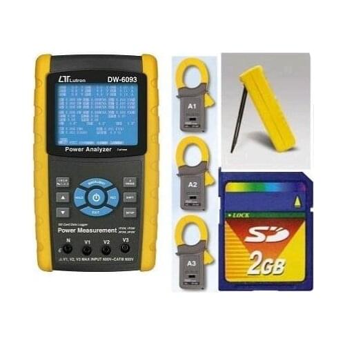 LUTRON DW-6093 3 Phase Power Analyzer Tester Real Time Data Logger