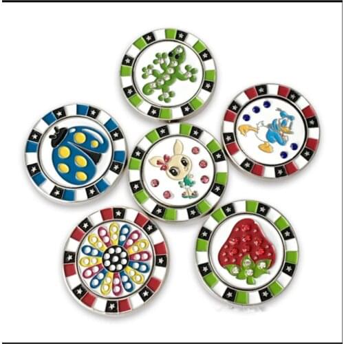 Top quality golf marker magnetic golf mark green parts double-deck Mark magnetic