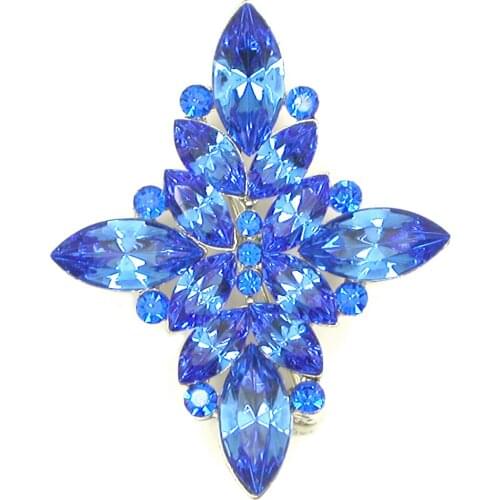 Marquise Rhinestone Flower Brooches Women Weddings Party Brooch Pins Gifts Prom Pins & Pendant