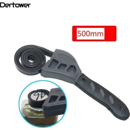 Car Repair Multi-function 500mm Universal Wrench Black Rubber Strap Adjustable Spanner For Any Shape Opener Hand Tools DT6