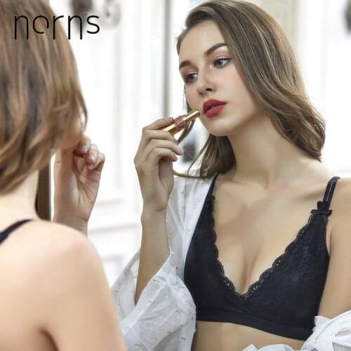 Norns Garter Black Sexy Lingerie Bra and Panties Set Fashion Sexy Polyester Lace Nightwear Lingerie Triangle Cup Bra Set
