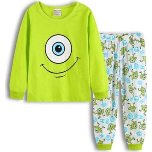 Newest Children Pajamas For Boy Cartoon 2pcs/Set Cotton Warm Sleepwear Kids Baby Set Girls Underwear Suits Winter