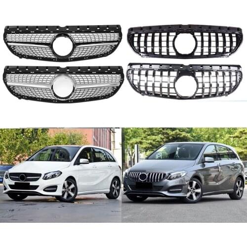 Front Racing Grille Facelift Bumper Center Grill For Mercedes-Benz B-Class W246 2015 2016 2017 2018 2019 GTR Diamond