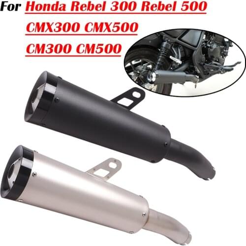 Slip On For Honda Rebel 300 500 CMX300 CMX500 CM300 CM500 Motorcycle Exhaust Escape System Modify With Middle Link Pipe Muffler