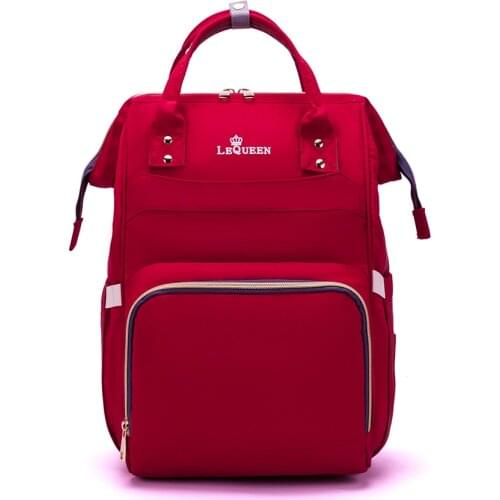 NEW Lequeen Mommy Backpacks Nappy Diaper Bags with stroller hooks Mummy Large Volume Outdoor Travel Bags for baby born LPB09