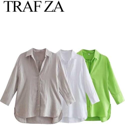 TRAFZA Button Down Blouses
