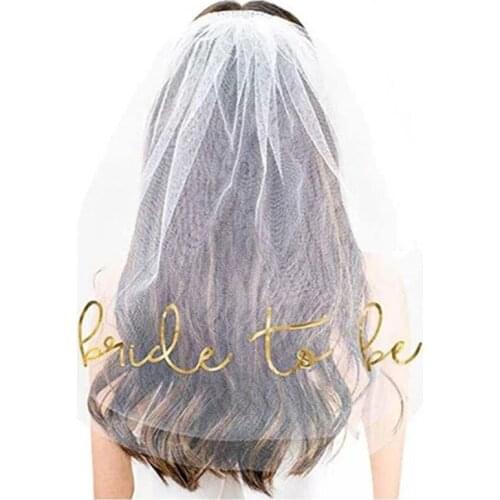 Hen Party Bride To Be Veil Team Bride Sticker Photo Props Bachelorette Party Decoration Supplies