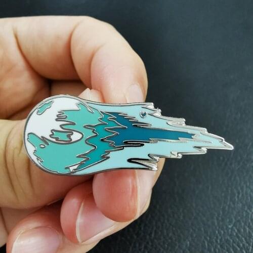 Stained Glass Meteor Brooch Shadow Enamel Pin Final Fantasy 7 Meteor Badge Majoras Maskubg Devil Moon Logo accessory