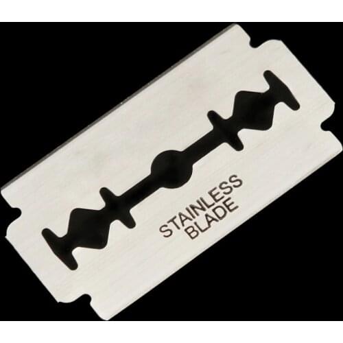 100pcs Classic Double-sided Blade Manual Razor Blades Stainless steel Super Blue Blades Knife Safety Razor Blades