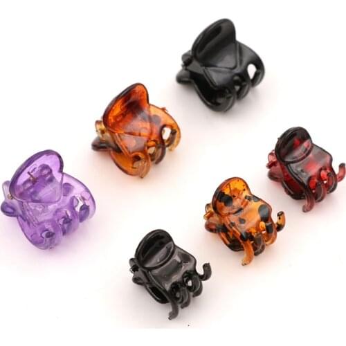 12 Pcs/sets Plastic Mini Hairpin Claws Fashion Hair Clips Clamp Women Crab Hair Claw Clip Girls Black For Women Gifts
