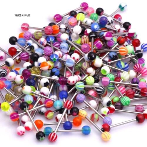 2013 hot wholesale mix styles colors body jewelry lots 1000pcs fashion piercings jewelry tongue rings